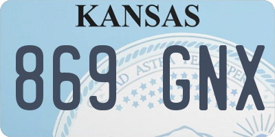 KS license plate 869GNX