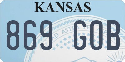 KS license plate 869GOB