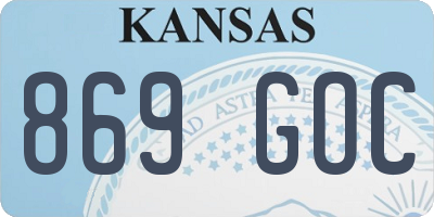 KS license plate 869GOC