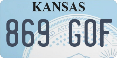 KS license plate 869GOF