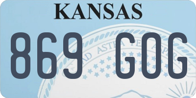 KS license plate 869GOG