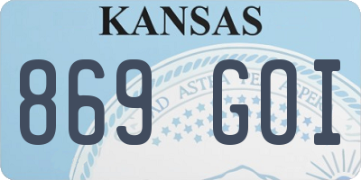 KS license plate 869GOI