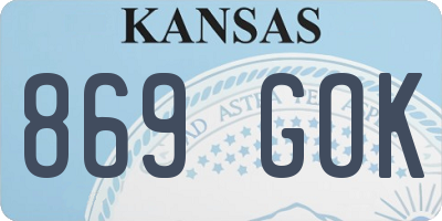 KS license plate 869GOK