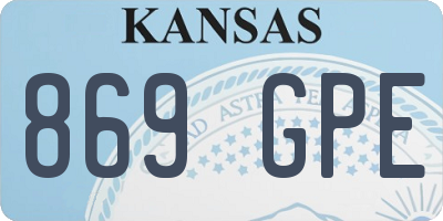 KS license plate 869GPE