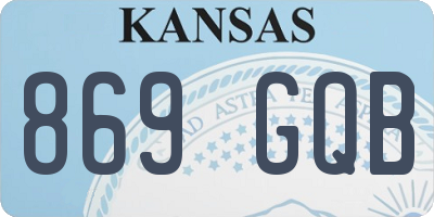 KS license plate 869GQB