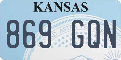 KS license plate 869GQN