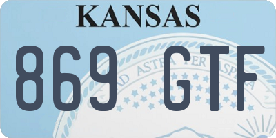 KS license plate 869GTF
