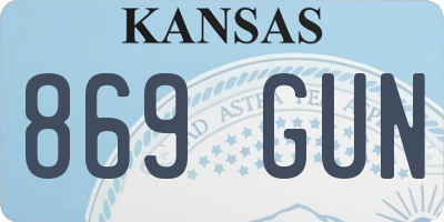 KS license plate 869GUN