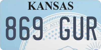 KS license plate 869GUR