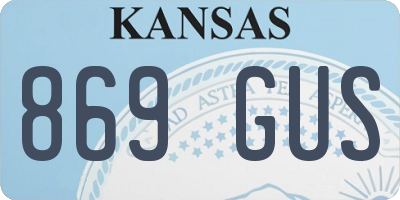 KS license plate 869GUS