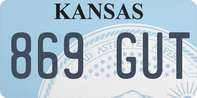 KS license plate 869GUT