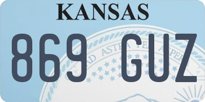 KS license plate 869GUZ