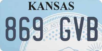 KS license plate 869GVB