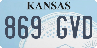 KS license plate 869GVD