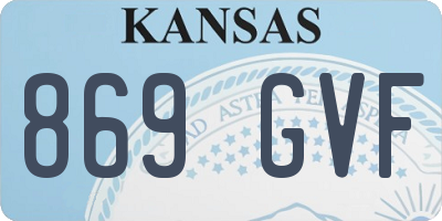 KS license plate 869GVF
