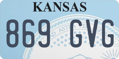 KS license plate 869GVG