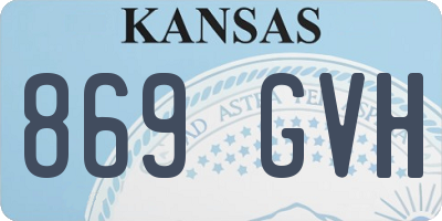 KS license plate 869GVH