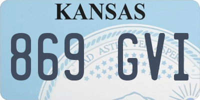 KS license plate 869GVI