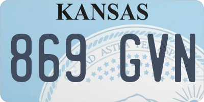 KS license plate 869GVN