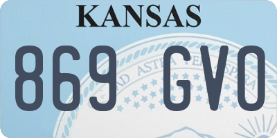 KS license plate 869GVO