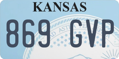 KS license plate 869GVP