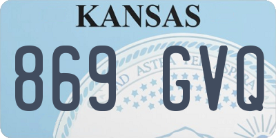 KS license plate 869GVQ