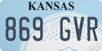 KS license plate 869GVR