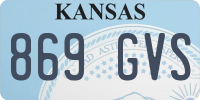 KS license plate 869GVS