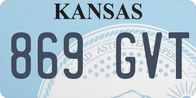 KS license plate 869GVT