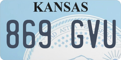 KS license plate 869GVU
