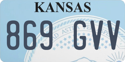 KS license plate 869GVV