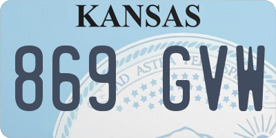 KS license plate 869GVW