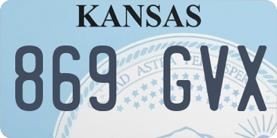 KS license plate 869GVX