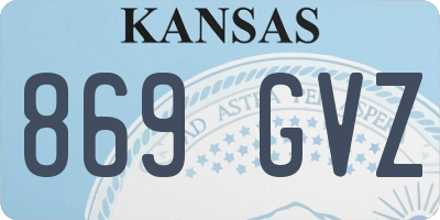 KS license plate 869GVZ