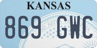 KS license plate 869GWC