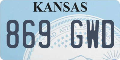 KS license plate 869GWD