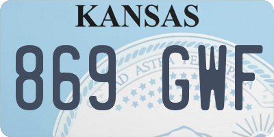 KS license plate 869GWF