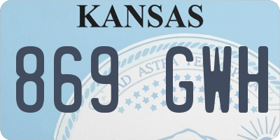 KS license plate 869GWH