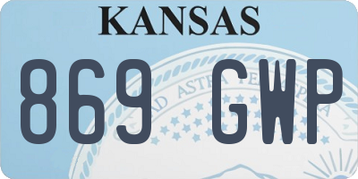 KS license plate 869GWP