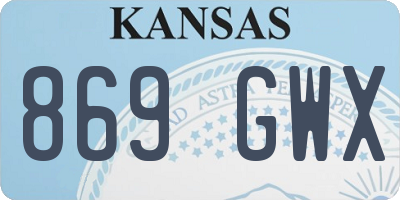 KS license plate 869GWX