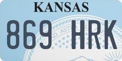KS license plate 869HRK