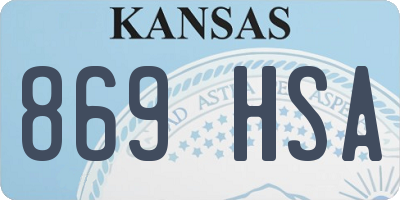 KS license plate 869HSA