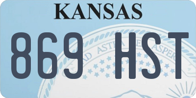 KS license plate 869HST
