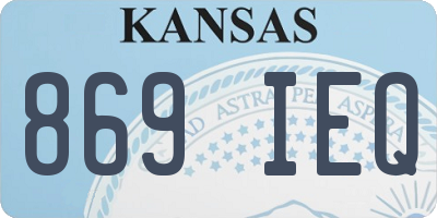 KS license plate 869IEQ
