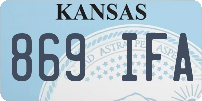 KS license plate 869IFA