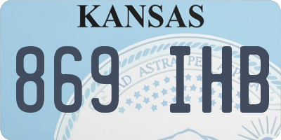 KS license plate 869IHB