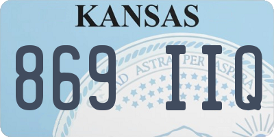 KS license plate 869IIQ