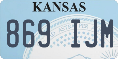 KS license plate 869IJM