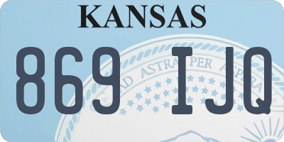 KS license plate 869IJQ