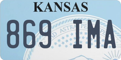 KS license plate 869IMA